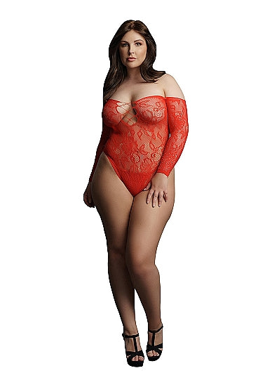 Le Désir - Wonder Rhinestone Bodysuit - Queen Size | Red