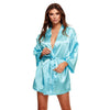 Baci - Baby Blue Satin Robe | XS-3XL