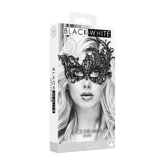 Ouch! - Black & White Range - Lace Eye-Mask | Royal