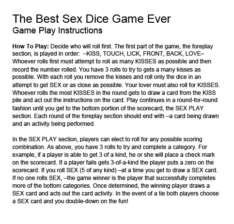 The Best Sex Dice Game Ever! | Adult Game