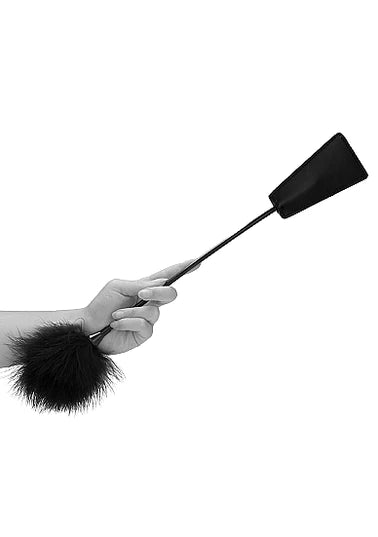 Ouch! - Black & White Range - Crop with Feather Tickler