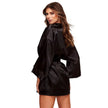 Baci - Black Satin Robe | XS-3XL