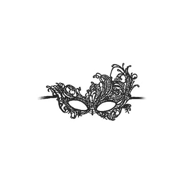 Ouch! - Black & White Range - Lace Eye-Mask | Royal