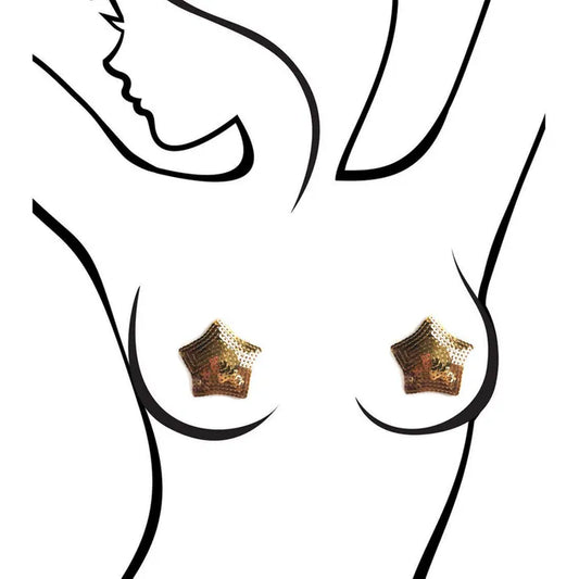 Sexy AF - Nipple Couture Gold Stars | Nipple Covers