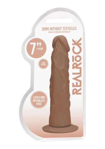 Real Rock - 7" Dong w/out Testicles | Tan