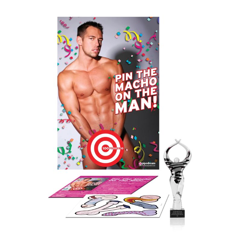 Bachelorette Party Favours - Pin the Macho on the Man | Game