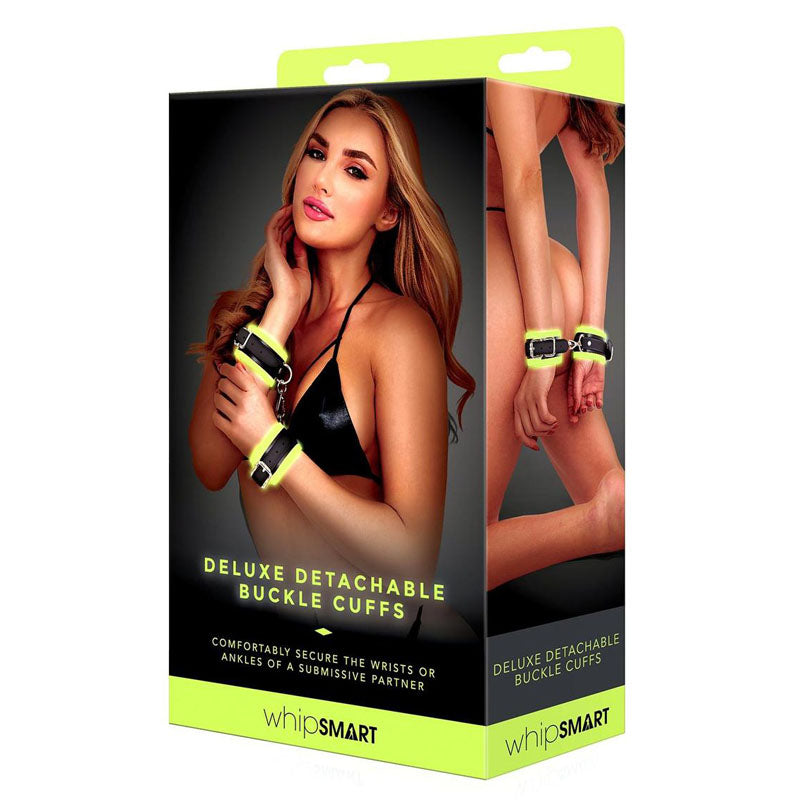 Whipsmart - Deluxe Detachable Buckle Cuffs | Glow In The Dark