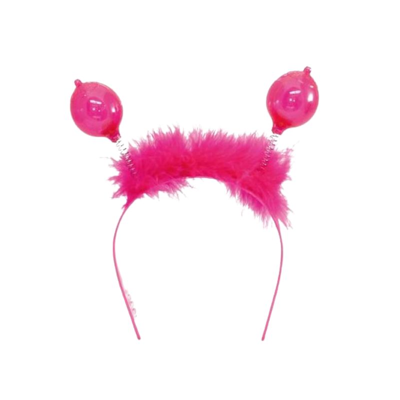 Boob Headband & Feathers | Pink