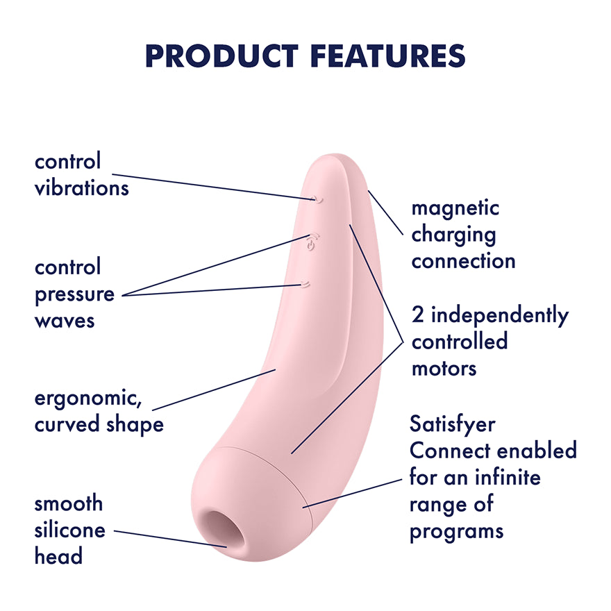 Satisfyer Curvy 2+ Air Pulse Stimulator + Vibration with App Control