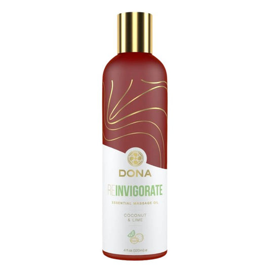 Dona by Jo - Essential Massage Oil - Reinvigorate | Coconut & Lime 120ml