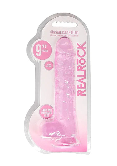 Real Rock - Crystal Clear Dildo 9" | Assorted Colours