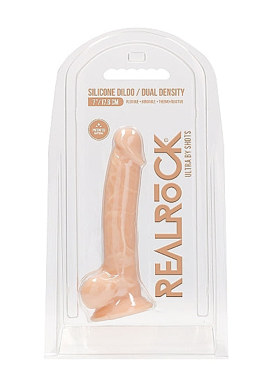Real Rock - Silicone Dildo Dual Density | 7" With Balls