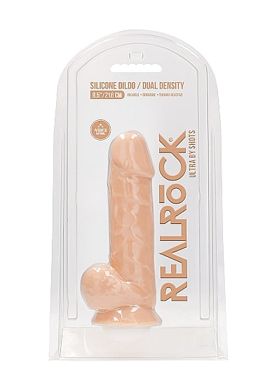 Real Rock - Silicone Dildo Dual Density | 8.5" Flesh With Balls