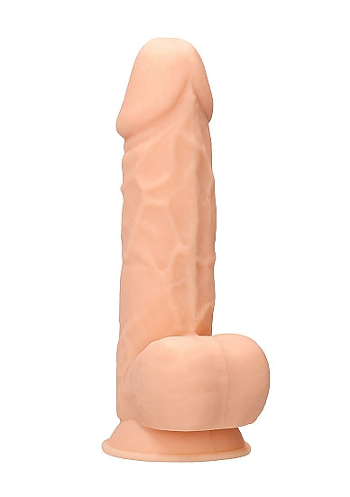 Real Rock - Silicone Dildo Dual Density | 8.5" Flesh With Balls