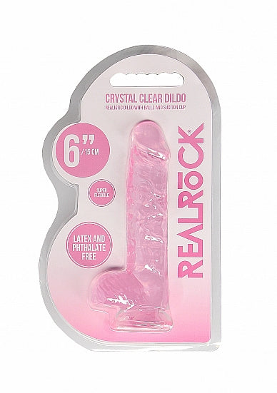 Realrock - Crystal Clear Dildo 6" | Assorted Colours