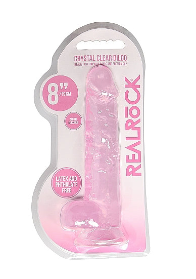 Realrock - Crystal Clear Dildo 8" | Assorted Colours