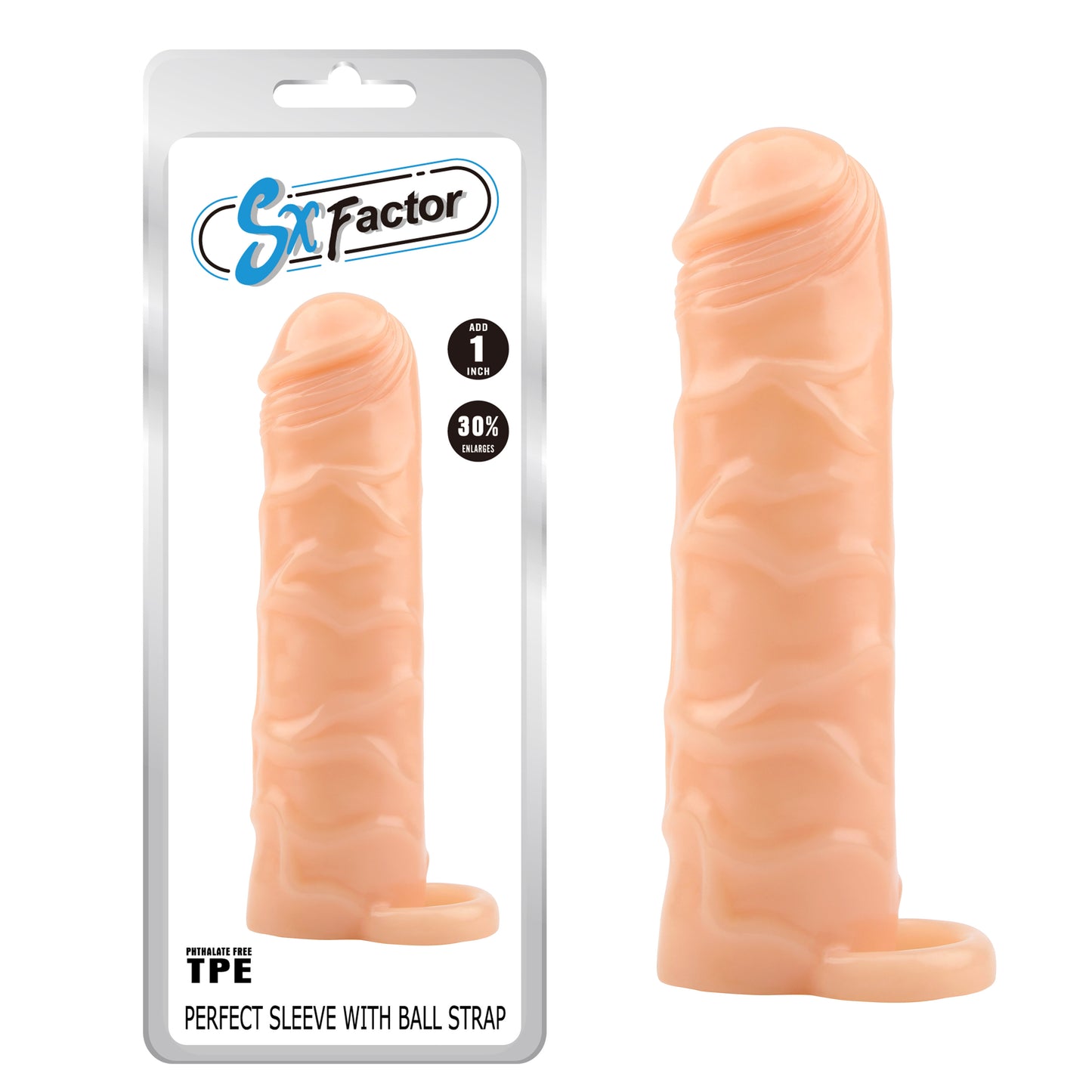 SX Factor - Perfect Sleeve With Ball Strap | Penis Sleeve
